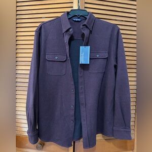 Roundtree & Yorke Maroon/Burgundy men’s buttoned down Shirt NWT Large.
